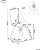 Esszimmerstuhl 2er Set drehbar HALLETT Samtstoff Hellbeige Bild 2