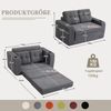 ANYSUN 2-Sitzer Schlafsofa Schlafcouch mit Schlaffunktion,umbaubarer Doppel-Sitzsack, Zweisitziges Sofa aus Cordstoff mit Getränkehaltern und Seitentaschen, Logroßes Sitzsack-Sofa,kompaktes Sofa für kleine Räume, Wohnungen Bild 3