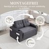 ANYSUN 2-Sitzer Schlafsofa Schlafcouch mit Schlaffunktion,umbaubarer Doppel-Sitzsack, Zweisitziges Sofa aus Cordstoff mit Getränkehaltern und Seitentaschen, Logroßes Sitzsack-Sofa,kompaktes Sofa für kleine Räume, Wohnungen Bild 4
