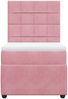 vidaXL Boxspringbett mit Matratze Rosa 90x200 cm Samt 3292243 Bild 4