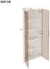 Merax Glasvitrine Eckschrank Eckvitrine mit LED Licht (1-St) Eckvitrine Hochschrank mit 2 Glastüren, Vitrinenschrank, 62 x 35 x 160 cm Bild 4