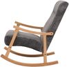 Schaukelstuhl HWC-K10, Relaxsessel, Holz FSC® Stoff/Textil Chenille (465g/m²) ~ dunkelgrau, Gestell natur Bild 5