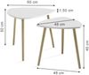 Couchtisch Twino Weiß/Sonoma 60 x 50 cm 2er Set Vicco Bild 2