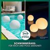 EASYmaxx Solarleuchte Set mit Farbwechsel | LED-Solarleuchte Set Stein Optik | Solarkugel Set witterungsbeständig | Solar Kugel 3er Set inkl. Fernbedienung | Solar-Leuchte Steinoptik mit Solarbetrieb Bild 4