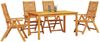 vidaXL Garten Essgruppe 5 pcs Braun Massivholz Akazie 3375624 Bild 3