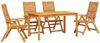 vidaXL Garten Essgruppe 5 pcs Braun Massivholz Akazie 3375624 Bild 2