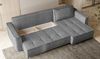 Ecksofa Schlafsofa Sofa JUNA Stoff Terra Beige Ottomane Rechts Bild 3