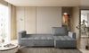 Ecksofa Schlafsofa Sofa JUNA Stoff Terra Beige Ottomane Rechts Bild 2