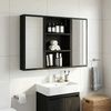 vidaXL Badezimmer-Wandschrank Schwarze Eiche 40 x 10 x 60,5 cm 889352 Bild 1