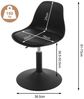 WOLTU 1er Set Verstellbarer Sitzhocker Stuhl Arbeitshocker Bürohocker Esszimmerstuhl Schminkhocker Homeoffice Kommerzieller Shop Mehrzweck PU Schwarz Sitz 39,5-50,5cm Hoch BH304sz-1 Bild 3