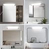 ZMH LED Spiegelleuchte mit Stecker 37CM Chrom leuchte Schlafzimmer, Langlebige Materialien, LED fest integriert, 4000K, 10W Neutralweiß Schminklicht leuchte Bild 4