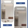 ZMH LED Spiegelleuchte mit Stecker 37CM Chrom leuchte Schlafzimmer, Langlebige Materialien, LED fest integriert, 4000K, 10W Neutralweiß Schminklicht leuchte Bild 3