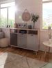 Finori 'EPIK 51' Sideboard, Kommode, Elegance Endgrain / Grau, ca. 120 cm Bild 5