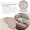 HOBEA-Germany Stillkissenbezüge Bezug für Stillkissen Safari beige, 100% BIO Baumwolle - durch Knopf schließbar - Reißverschluß Bild 3