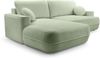 AX LIVING Ecksofa mit Schlaffunktion Peoni 267 cm salbeigrüner Stil L Bild 3
