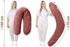 Amilian Stillkissen XXL 170 cm Schwangerschaftskissen Seitenschläferkissen U-Form, Set, mit Bezug, Cord-Optik, geräuscharm, Made in EU Bild 3