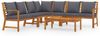 vidaXL 6-tlg. Garten-Lounge-Set mit Auflagen Massivholz Akazie 3057781 Bild 2
