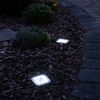 2x LED Solarleuchte, Wegeleuchte, Edelstahl, LxB 10x10 cm Bild 2