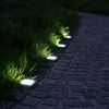 2x LED Solarleuchte, Wegeleuchte, Edelstahl, LxB 10x10 cm Bild 3