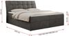 Boxspringbett Polsterbett mit Multipocket-Matratze und Topper - DIEGOS - 120x200cm - Dunkelgrau Velours - H3 Bild 5