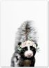 Poster Kinder Tiere mit Blumenkranz Schaaf Eichhörnchen und Eule als Deko Print ohne Rahmen - 70x100cm / 2 Bild 4
