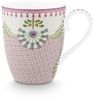 PiP Studio Becher Lily&Lotus Henkelbecher lila 350ml, Porzellan, Mug Large Lily&Lotus Tiles Lilac 350ml Bild 2