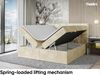 MEBLINI Boxspringbett TAPO 1 120x200 cm mit Bettkasten - H3/Beige Samt Polsterbett - Doppelbett mit Topper & Taschenfederkern-Matratze Bild 3