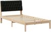 vidaXL Bettgestell mit gepolstertem Kopfteil Braun 100 x 200 cm 878841 Bild 2