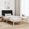 vidaXL Bettgestell mit gepolstertem Kopfteil Braun 100 x 200 cm 878841 Bild 4