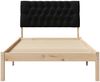 vidaXL Bettgestell mit gepolstertem Kopfteil Braun 100 x 200 cm 878841 Bild 5