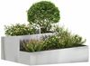 vidaXL Garten-Pflanzgefäß Silber 100 x 100 x 50 cm Verzinkter Stahl 873590 Bild 3