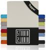 STUDIO Spannbettlaken Basic Topper, viele Größen, 100% Baumwolle, OEKO-TEX 100, Jersey, Baumwolle, Gummizug: rundum, (1 Stück), 90x200 cm Topper Spannbetttuch bis 14 cm Höhe - Schnee Bild 4