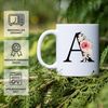Giftandprint Tasse personalisiert mit Anfangsbuchstabe Monogramm Geburtstag Geschenk Frau, Geschenke für Frauen, Spülmaschinengeeignet, Mit Geschenkbox Bild 4