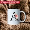 Giftandprint Tasse personalisiert mit Anfangsbuchstabe Monogramm Geburtstag Geschenk Frau, Geschenke für Frauen, Spülmaschinengeeignet, Mit Geschenkbox Bild 3