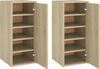vidaXL Schuhschränke 2 Stk. Sonoma-Eiche 32x35x70 cm Holzwerkstoff 808961 Bild 2