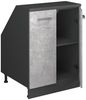 Küchenschrank für Dachschrägen R-Line Beton 60 cm mit 2 Türen, Schrankkorpus 60 cm Tiefe Vicco Bild 3