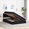 vidaXL Bett mit Stauraum und LED mit LED Schwarz 140 x 200 cm Samt 3371399 Bild 4