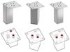 sossai® Möbelfuß Aluminium Möbelfüße, (4-St) Bild 3