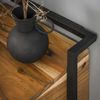 Nachttisch Natredja aus massivem Akazienholz, Loft Design, Natur, mit Schublade und offenem Fach Bild 5