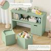 Homfa Kinderregal, Spielzeugtruhe Bücherregal 3 Schubladen mit Rollen 102 x 33 x 61,5cm Bild 4
