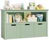 Homfa Kinderregal, Spielzeugtruhe Bücherregal 3 Schubladen mit Rollen 102 x 33 x 61,5cm Bild 2