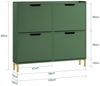 SoBuy FSR100-SY Schuhschrank, MDF, Lackiert, Dunkelgrün, 100 x 91 x 19 cm Bild 3