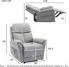 Merax Relaxsessel & -liegen Einzelsessel Fernsehsessel Ausziehließer Liegestuhl Stoffsessel Liege Einlades Sofa Akzent Stuhl, grau Bild 4