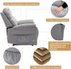 Merax Relaxsessel & -liegen Einzelsessel Fernsehsessel Ausziehließer Liegestuhl Stoffsessel Liege Einlades Sofa Akzent Stuhl, grau Bild 5