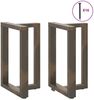 vidaXL Esstischbeine T-Form 2 Stk. Naturstahl 60x35x(72-73) cm Stahl 4013055 Bild 3