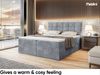 MEBLINI Boxspringbett DRAGO 140x200 cm mit Bettkasten - H4/Grau Samt Polsterbett - Doppelbett mit Topper & Taschenfederkern-Matratze Bild 4