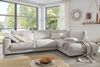KAWOLA Sofa MADELINE Ecksofa Cord hellgrau Recamiere rechts 86 x 224 x 325 cm Bild 2
