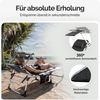 CASARIA® 2er Set Alu Sonnenliege Klappbar Wetterfest Gartenliege Mit Dach Grau Bild 5