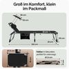CASARIA® 2er Set Alu Sonnenliege Klappbar Wetterfest Gartenliege Mit Dach Grau Bild 3