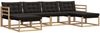vidaXL Outdoor-Sofagarnitur mit Kissen 6 pcs Weiß und Schwarz 3388938 Bild 2